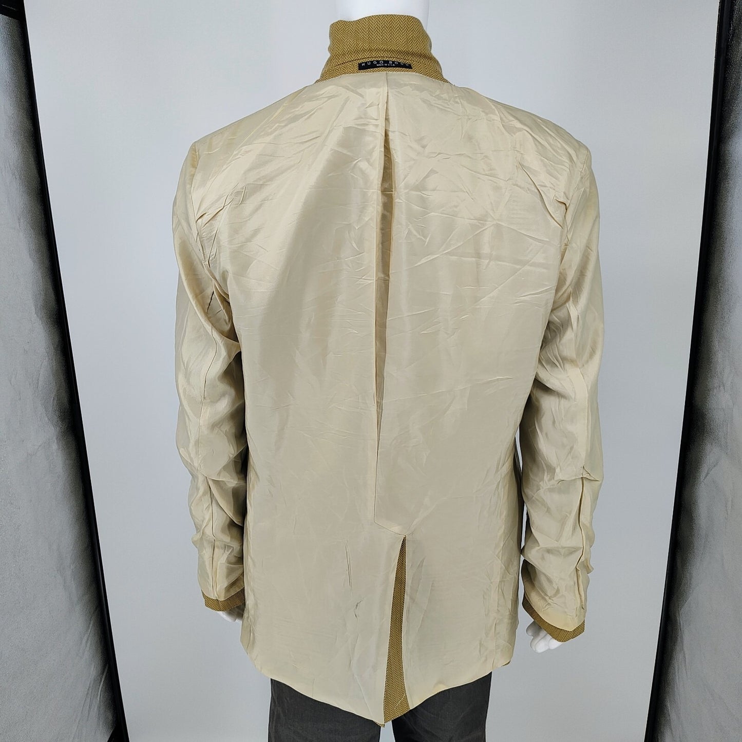 Boss Hugo Boss Brown Chevron Pattern Bertolucci US Sport Coat 44L (*FLAWS*)