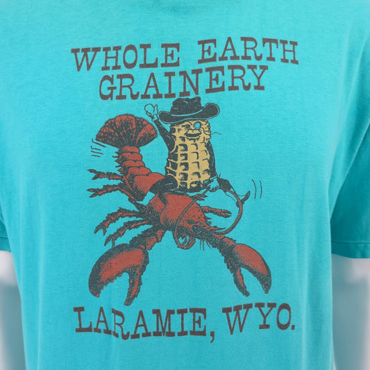 Vintage 1990s Hanes Beefy-T Whole Earth Grainery Laramie Wyoming T-Shirt (L)