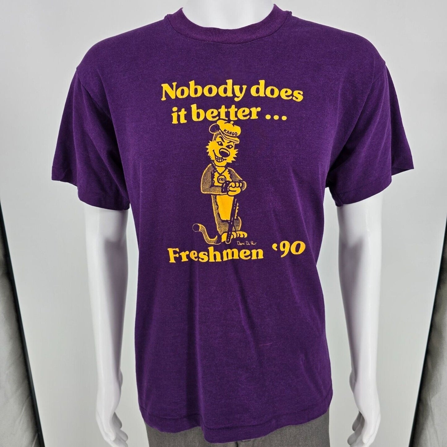 Vintage Single Stitch Nobody Does It Better... Freshmen '90 Purple T-Shirt (L)