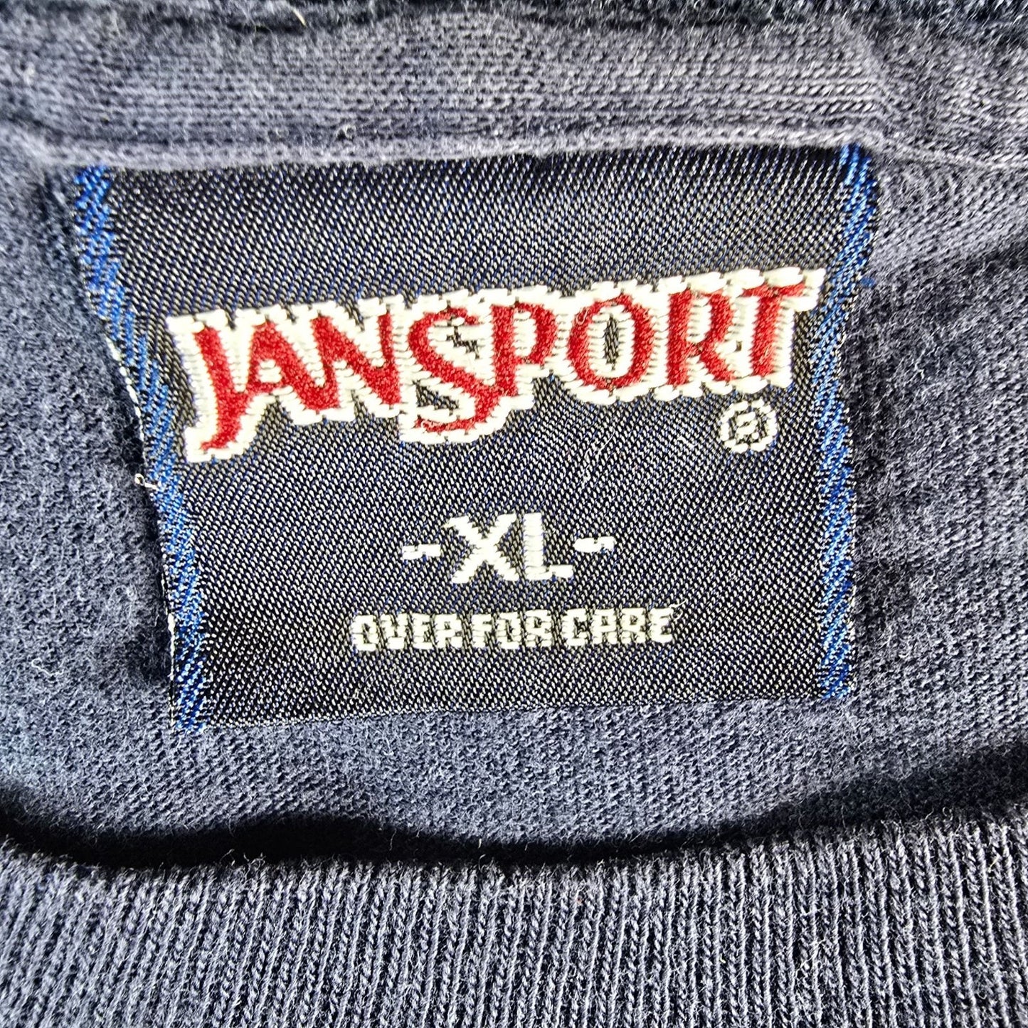 Vintage 1990s Jansport Moorhead State University Minnesota Navy Blue T-Shirt (L)