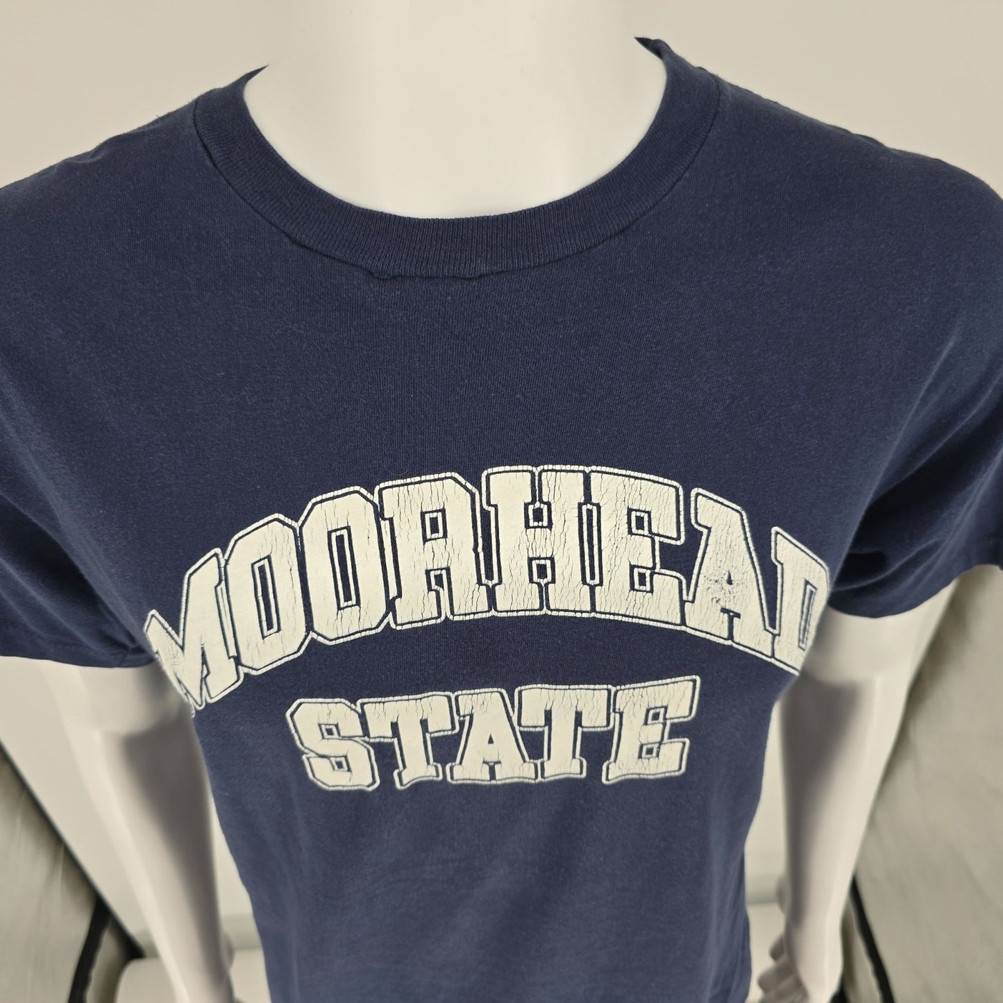 Vintage 1990s Jansport Moorhead State University Minnesota Navy Blue T-Shirt (L)