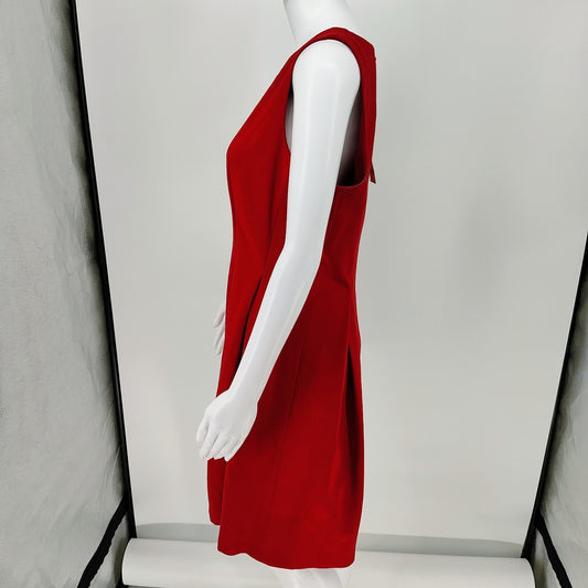 NWT Ann Taylor LOFT Red Pleated Sleeveless Cocktail Party Dress (Size 10)