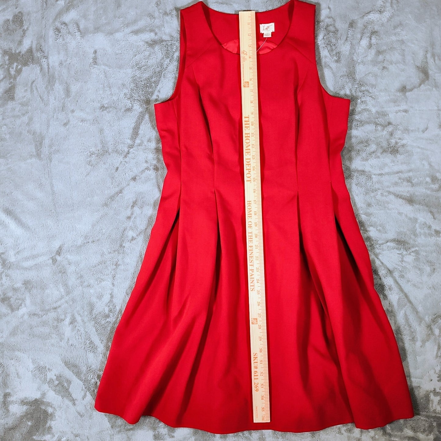 NWT Ann Taylor LOFT Red Pleated Sleeveless Cocktail Party Dress (Size 10)
