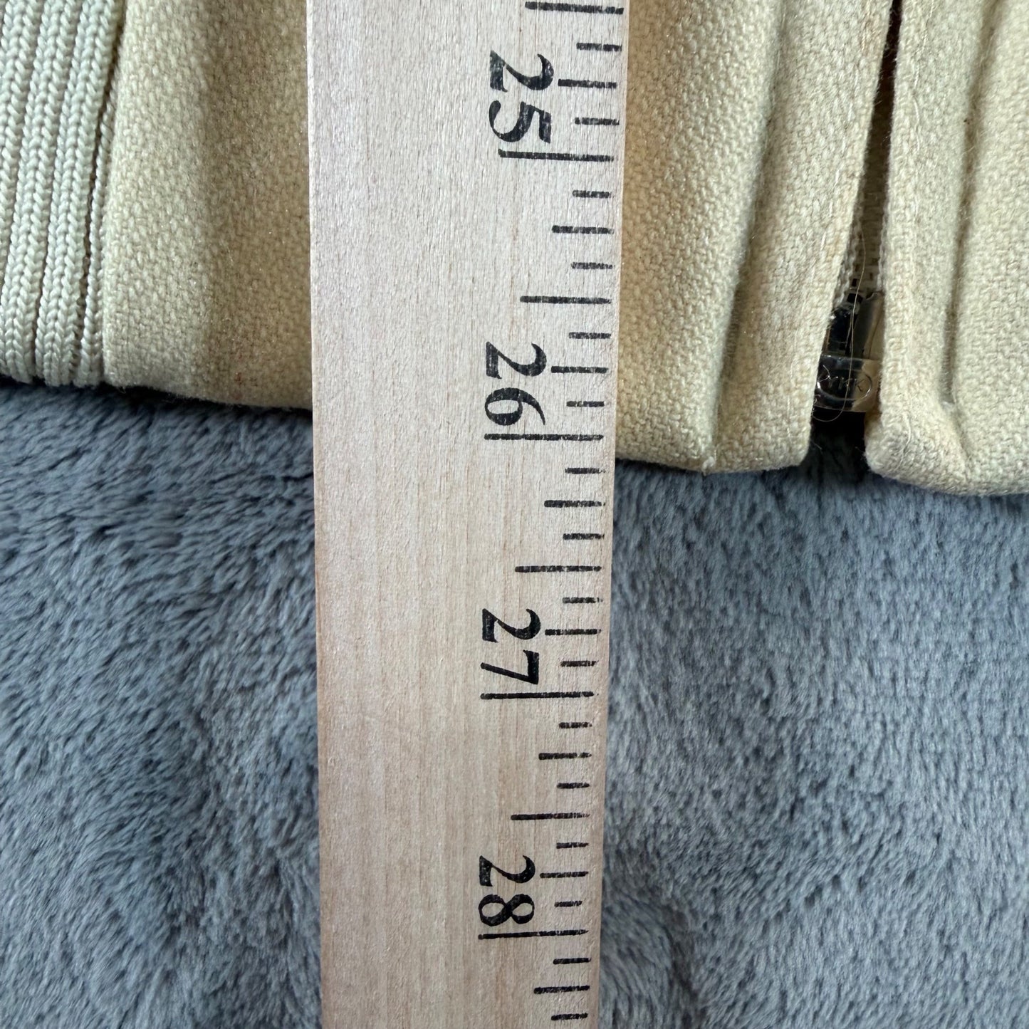 Vintage 1980s Members Only Cream Wool-Blend Bomber Jacket (Size 44/Large)