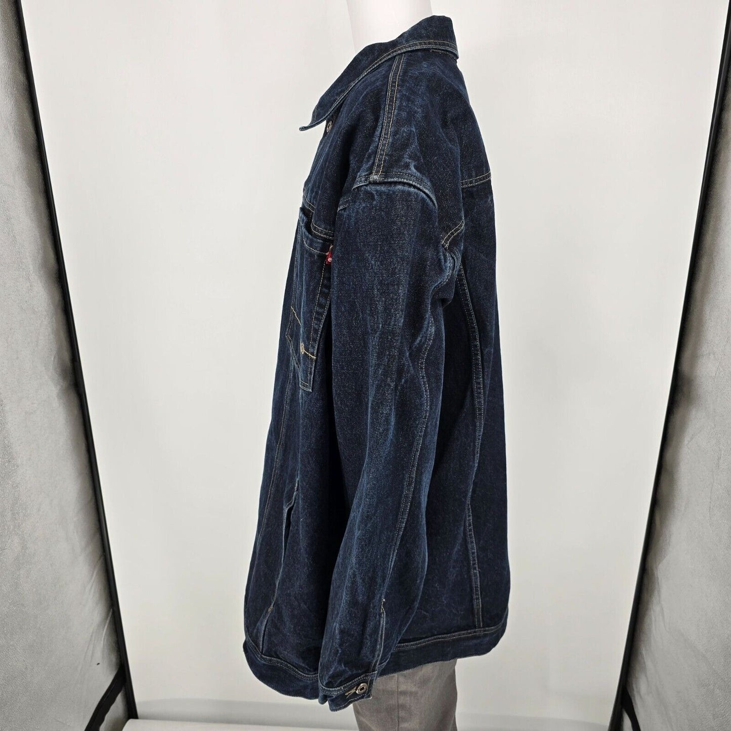 Vintage Y2K Ecko Unltd. Denim Foundry Blue Denim Down Low Jacket (4XB)