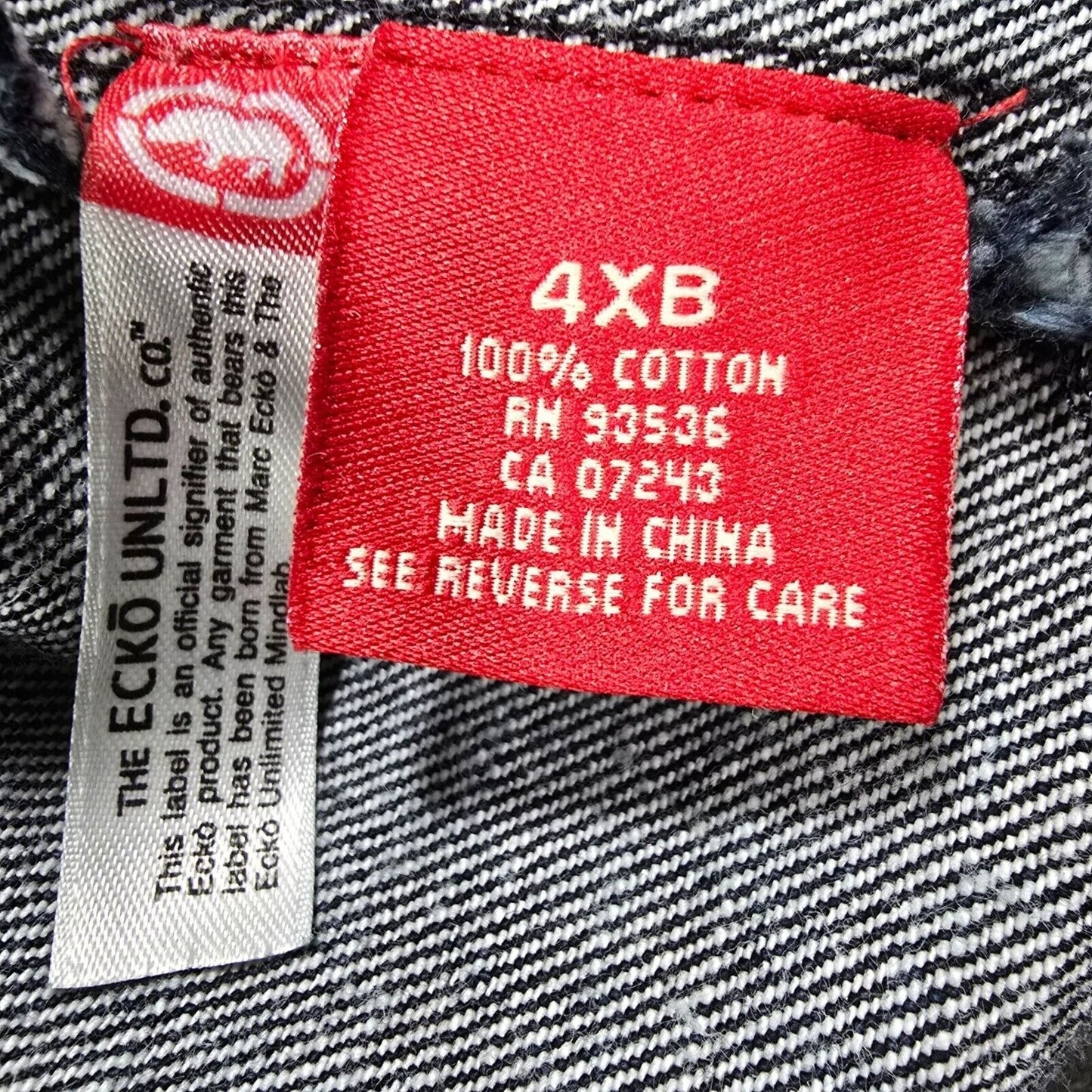 Vintage Y2K Ecko Unltd. Denim Foundry Blue Denim Down Low Jacket (4XB)