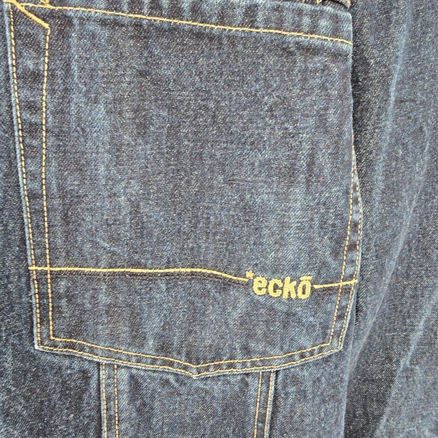 Vintage Y2K Ecko Unltd. Denim Foundry Blue Denim Down Low Jacket (4XB)