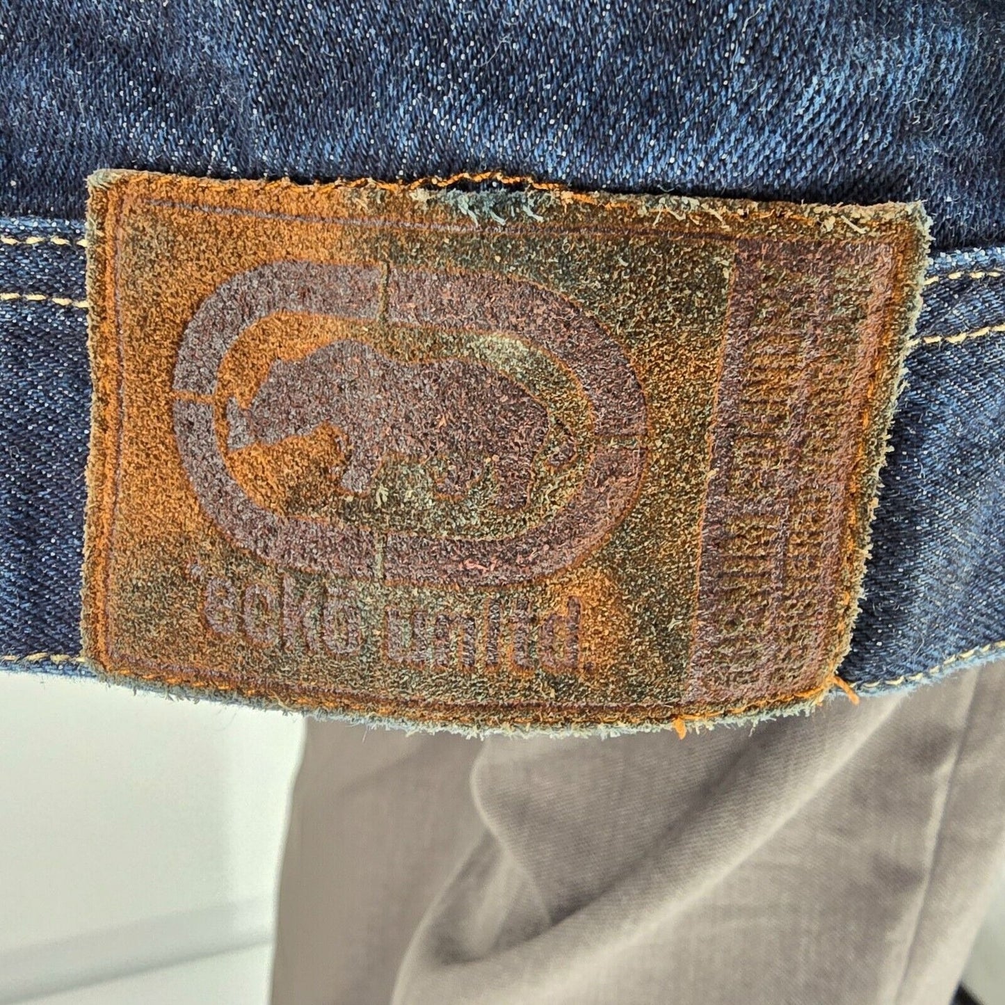 Vintage Y2K Ecko Unltd. Denim Foundry Blue Denim Down Low Jacket (4XB)