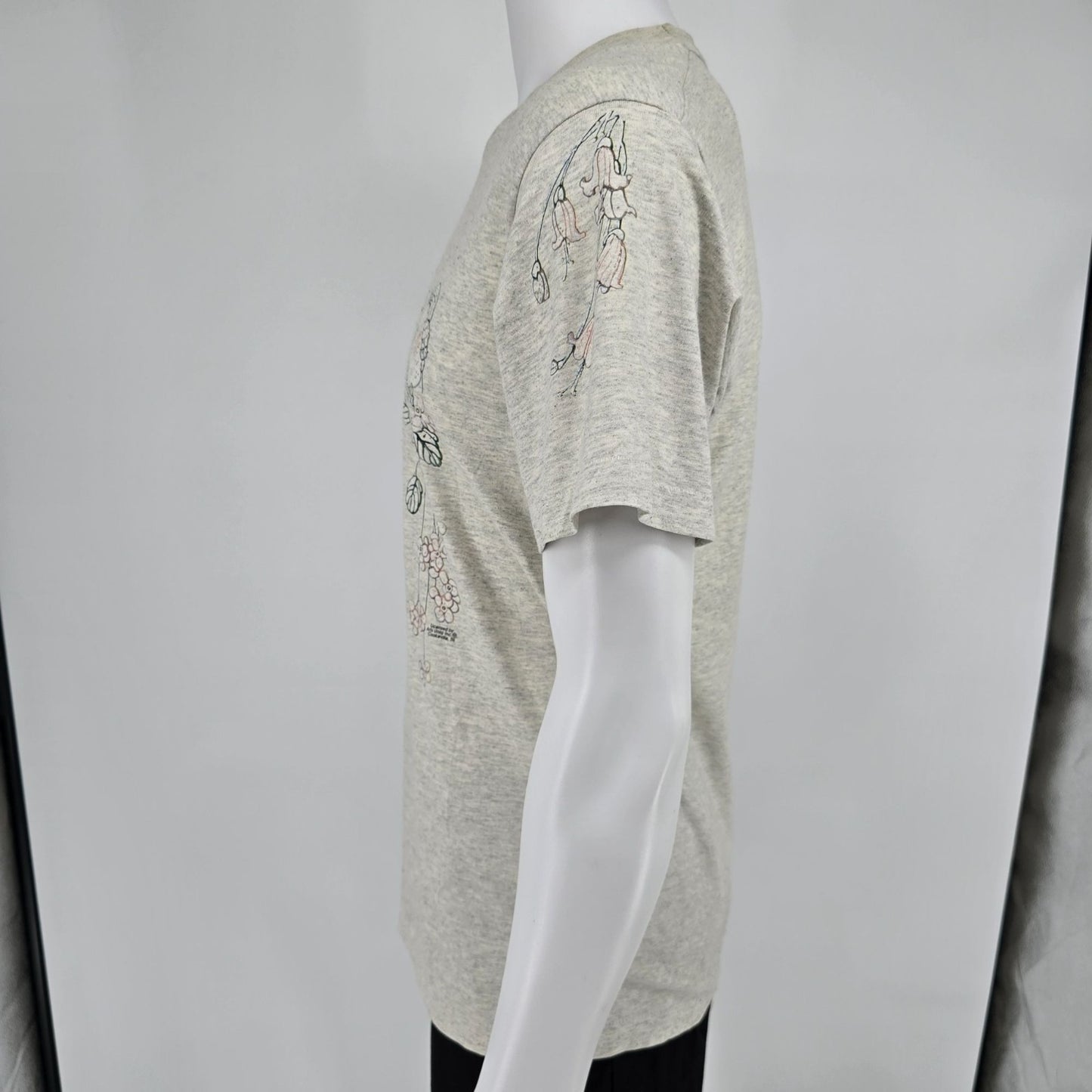 Vintage 1990s Carolyn Shores Wright Bird & Floral Art Single Stitch T-Shirt (M)