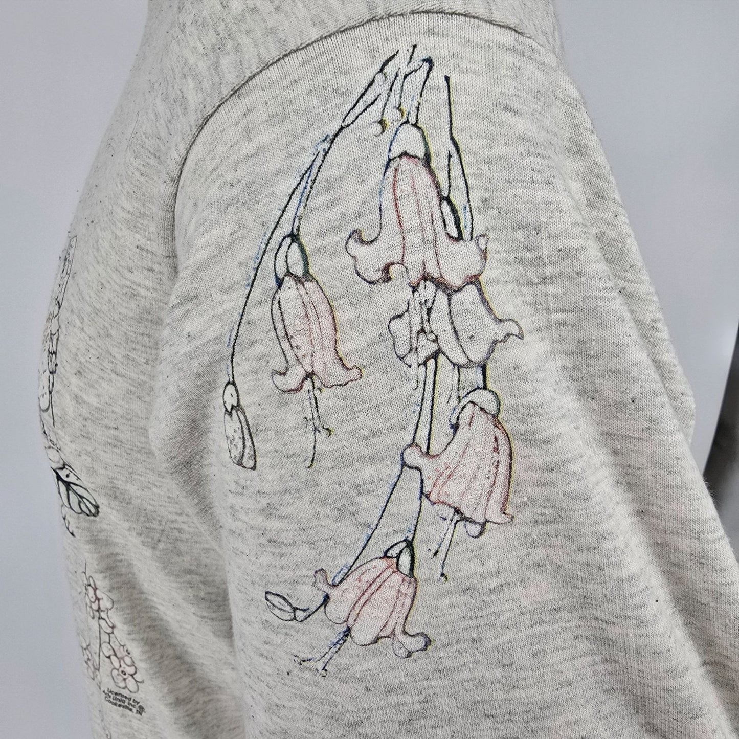 Vintage 1990s Carolyn Shores Wright Bird & Floral Art Single Stitch T-Shirt (M)