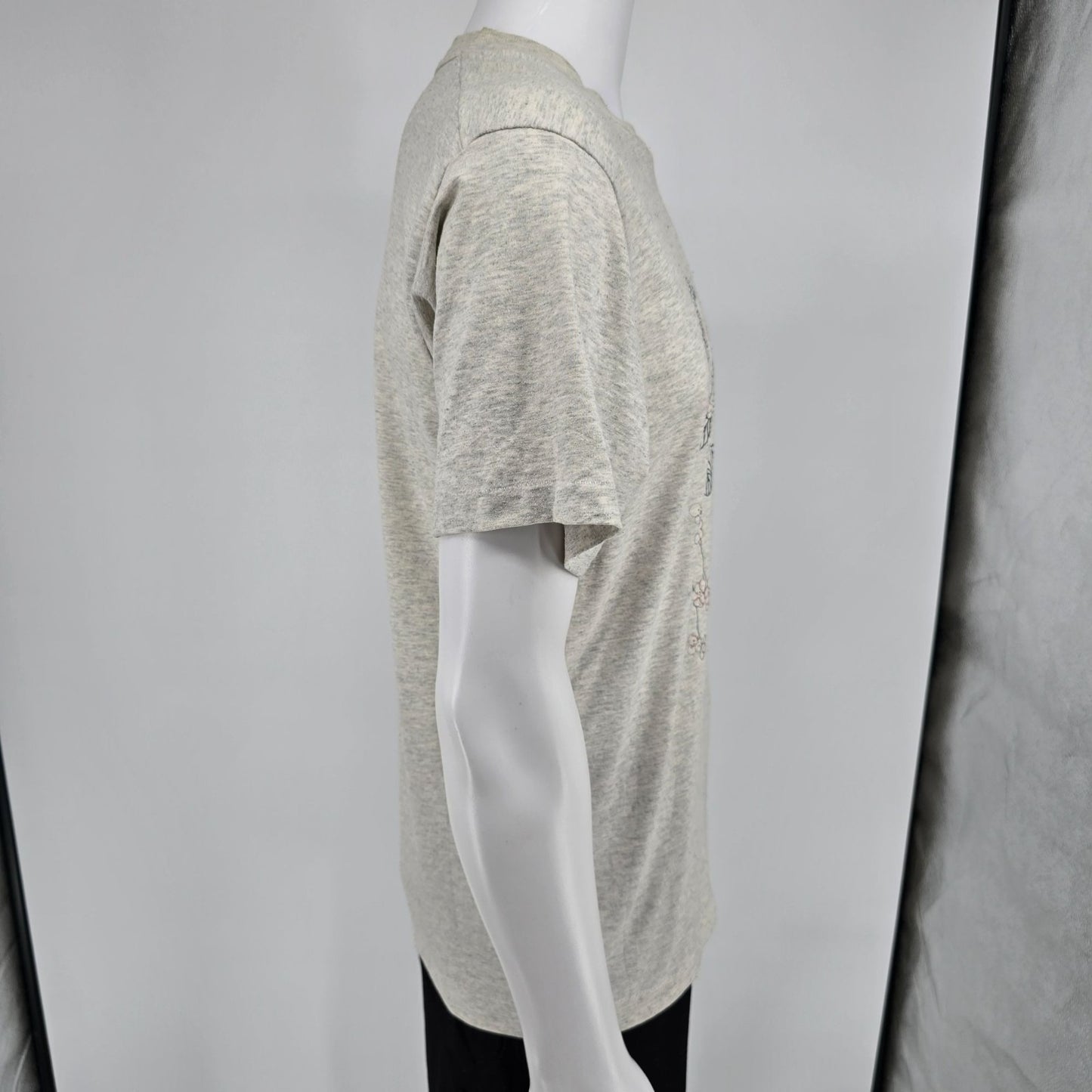 Vintage 1990s Carolyn Shores Wright Bird & Floral Art Single Stitch T-Shirt (M)