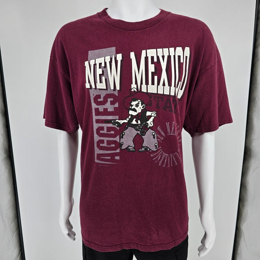 Vintage 1990s Lee Heavyweight New Mexico State Aggies Pistol Pete T-Shirt (XXL)