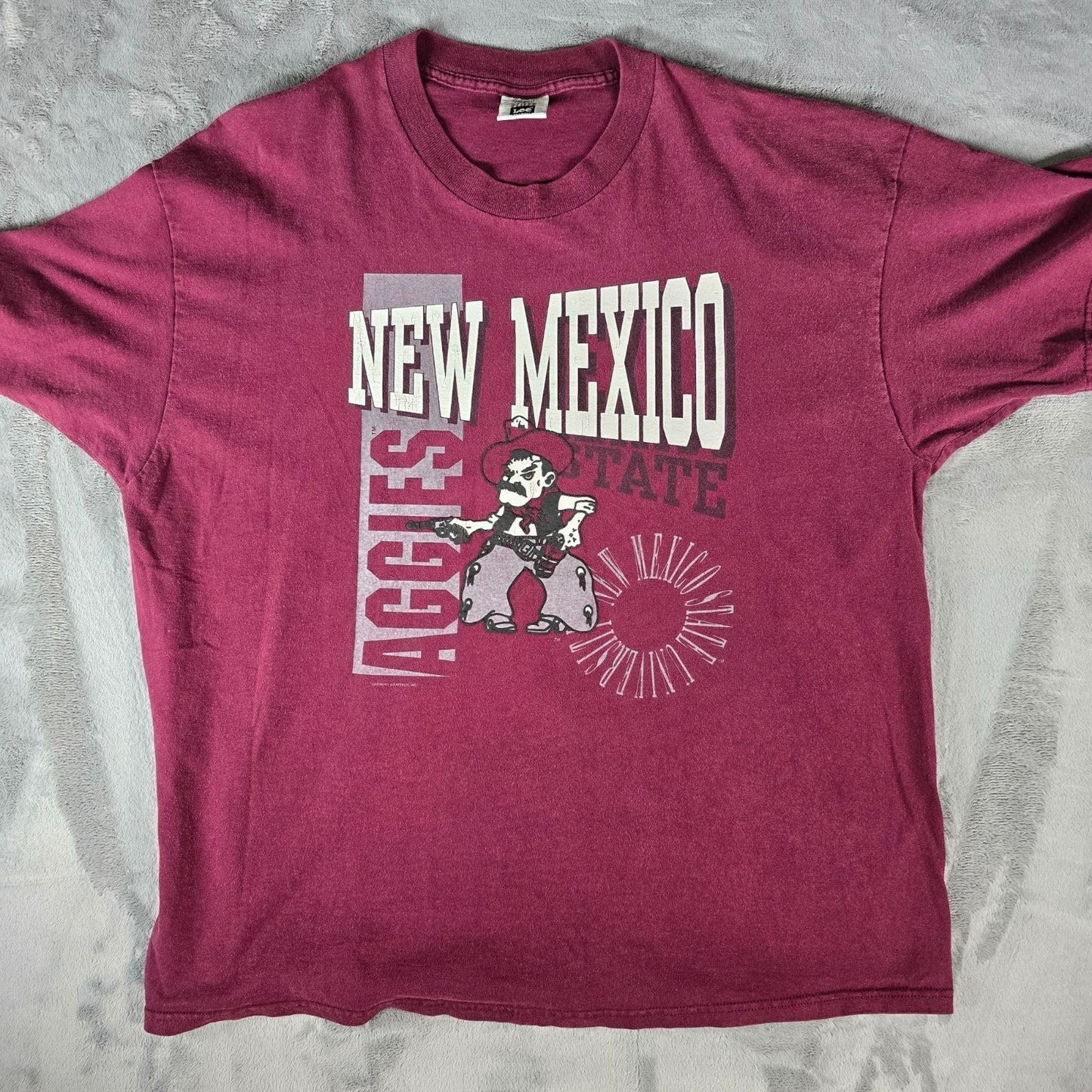 Vintage 1990s Lee Heavyweight New Mexico State Aggies Pistol Pete T-Shirt (XXL)
