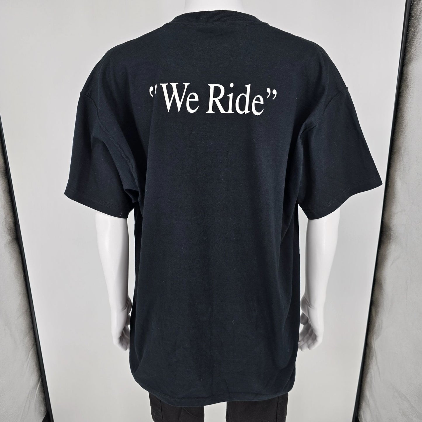 Vintage Y2K Last Frontier Motorcycle Club Anchorage Alaska Black T-Shirt (2XL)