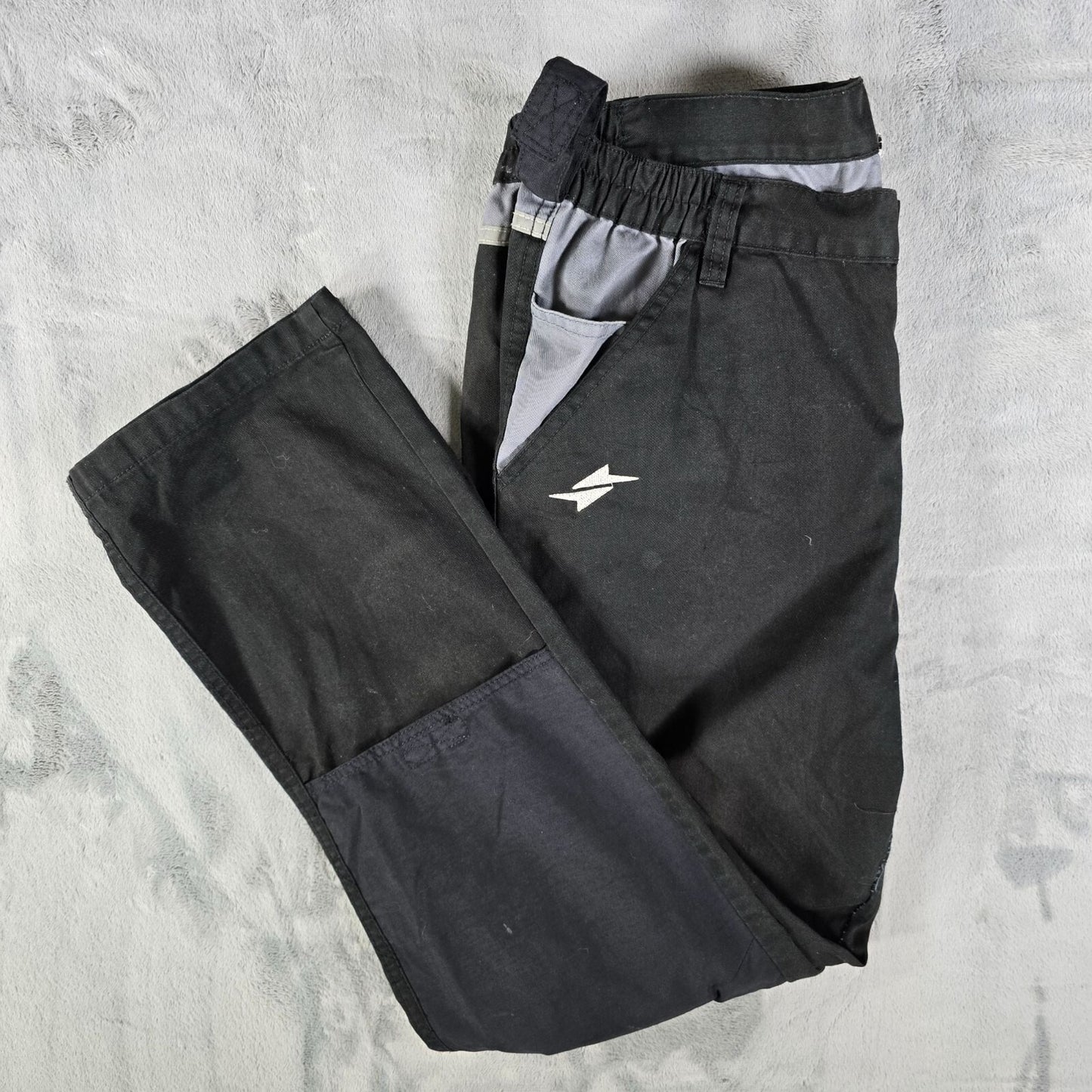 Toptex Pro Distressed Mens Reflective Black German Cargo Utility Pants (35x30)