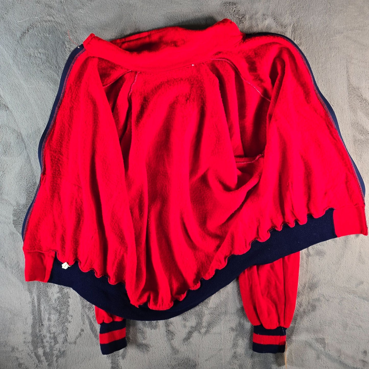 Vintage 1970s Unbranded "Foxy Grandma" Glitter Graphic Zip-Up Jacket (L)