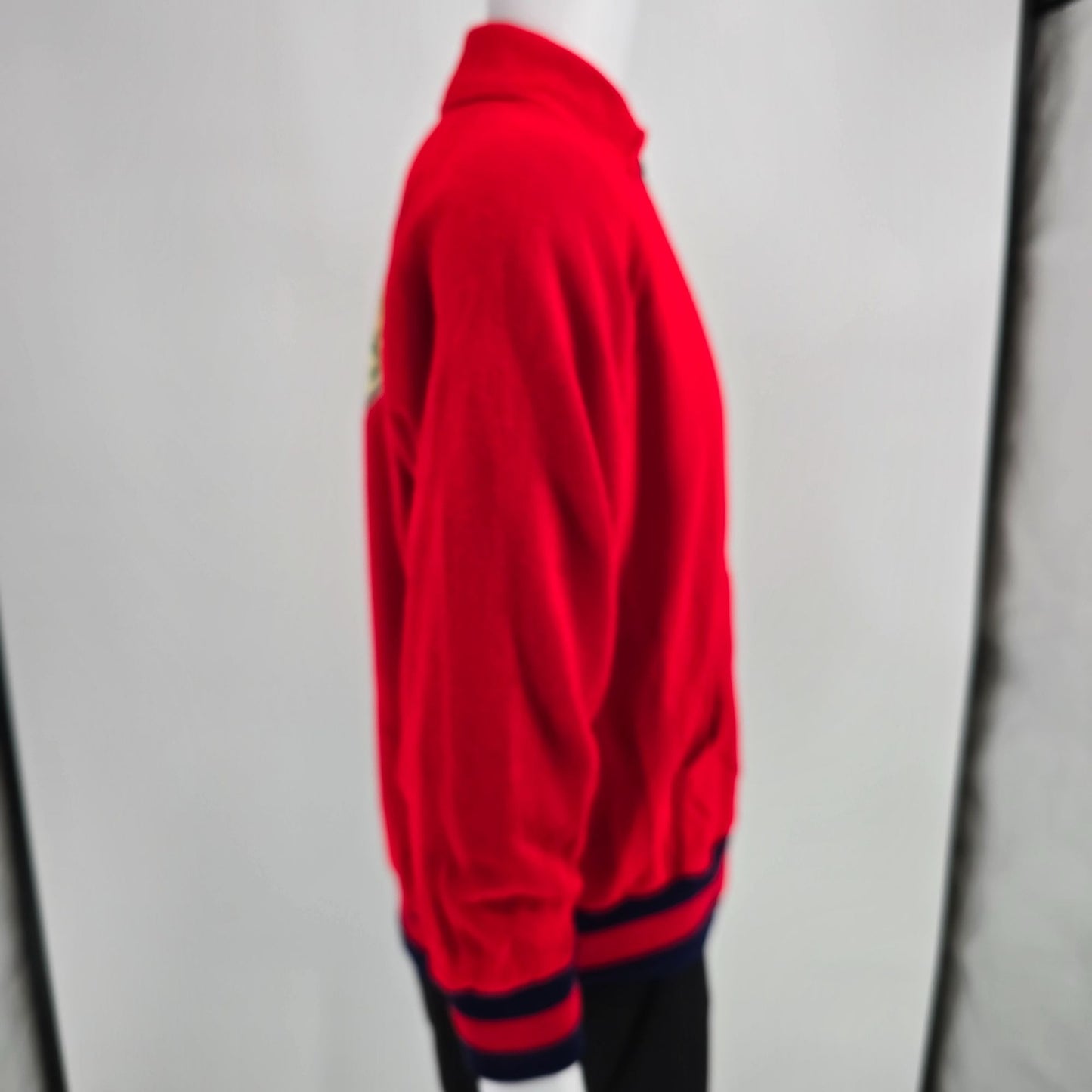 Vintage 1970s Unbranded "Foxy Grandma" Glitter Graphic Zip-Up Jacket (L)