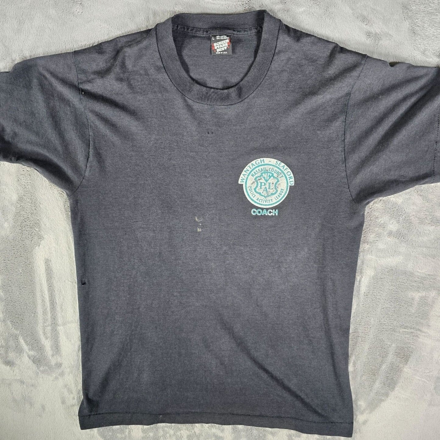Vintage Wantagh-Seaford Nassau County Police Activity League Coach T-Shirt (M)