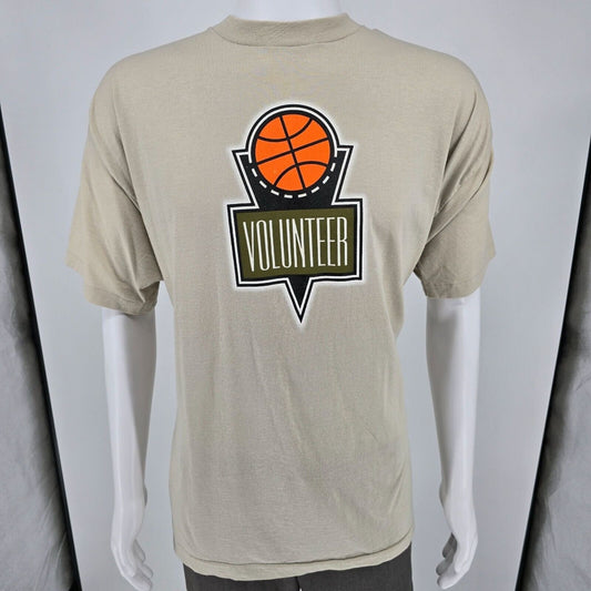 Vintage 90s Iowa Basketball Quad City Times Hoopfest Volunteer T-Shirt (XXL)