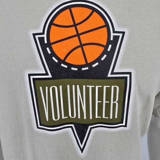 Vintage 90s Iowa Basketball Quad City Times Hoopfest Volunteer T-Shirt (XXL)