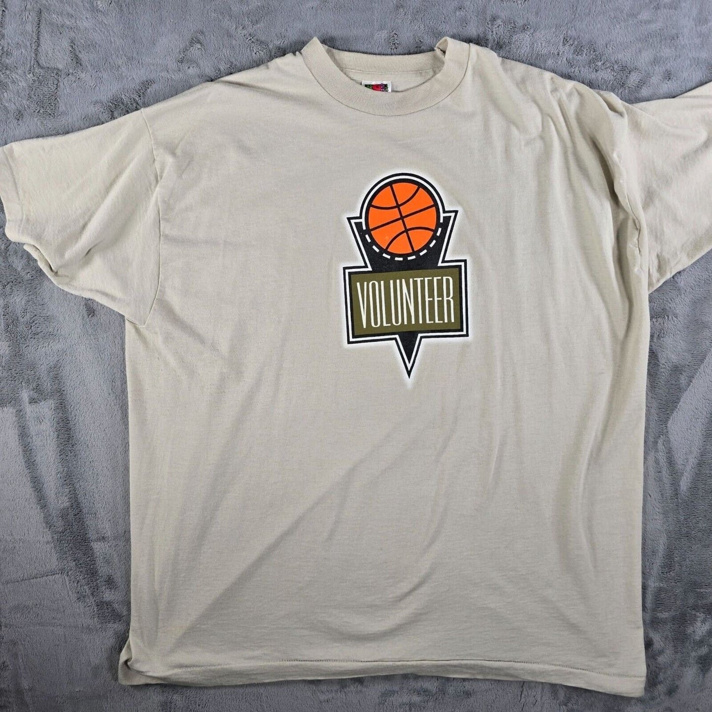 Vintage 90s Iowa Basketball Quad City Times Hoopfest Volunteer T-Shirt (XXL)