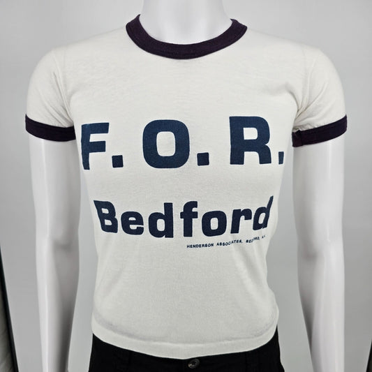 Vintage 1970s F.O.R. Bedford Henderson Associates New Hampshire Ringer Tee (XS)