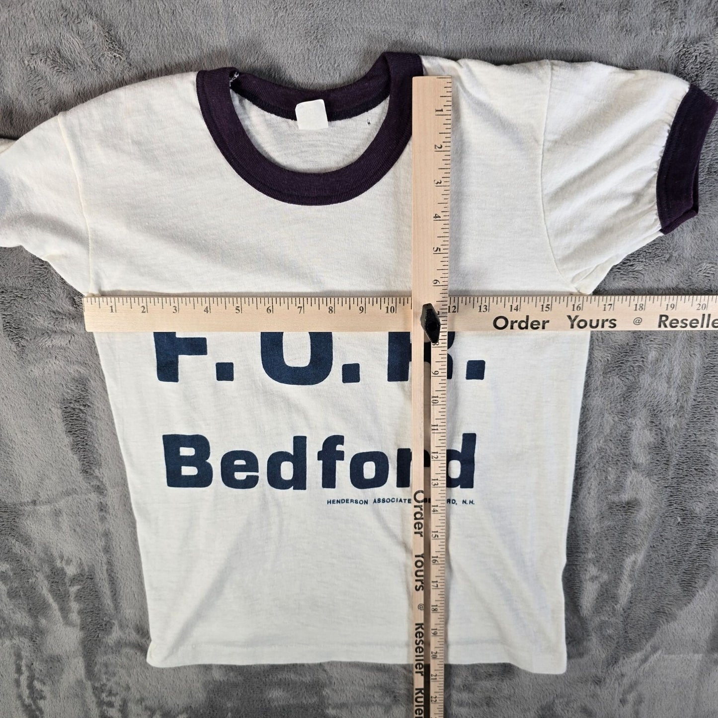 Vintage 1970s F.O.R. Bedford Henderson Associates New Hampshire Ringer Tee (XS)