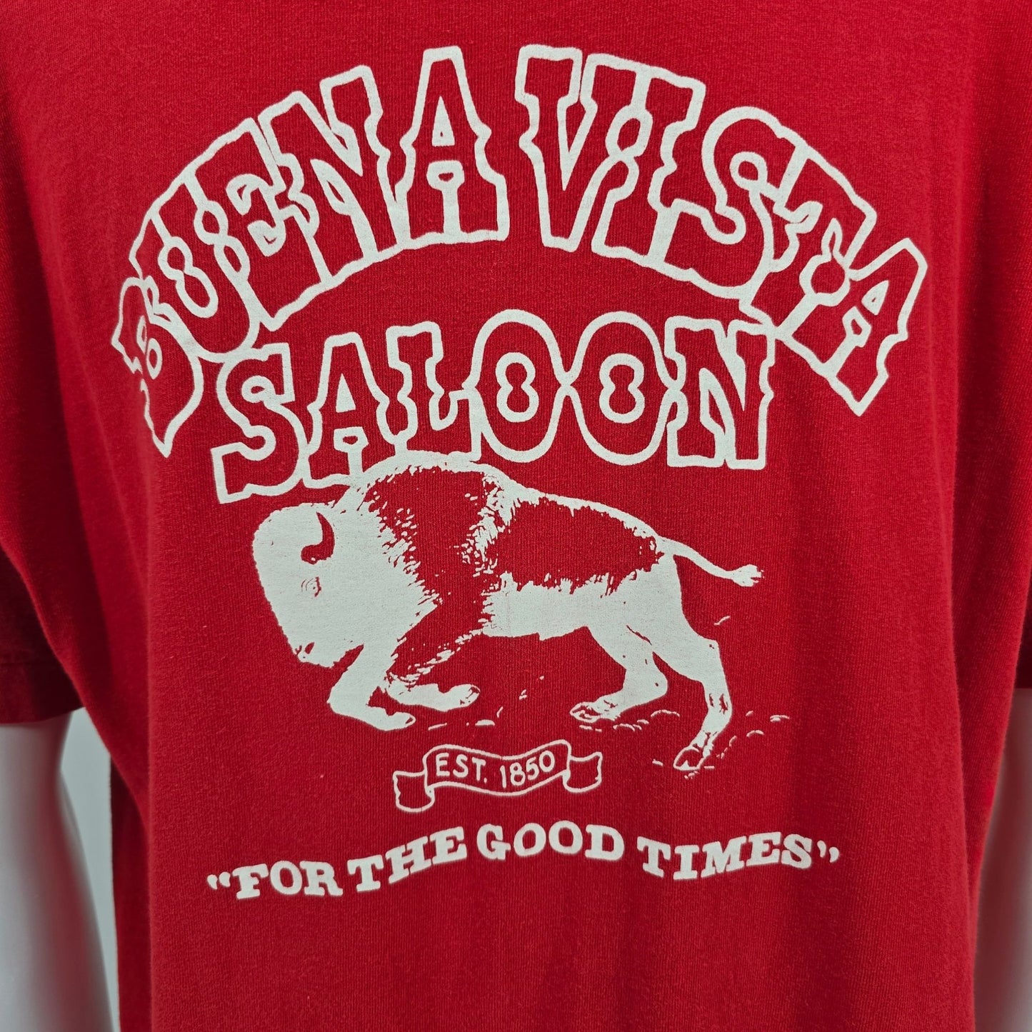 Vintage 1990s Buena Vista Saloon "For the Good Times" Ione CA Pocket T-Shirt -XL
