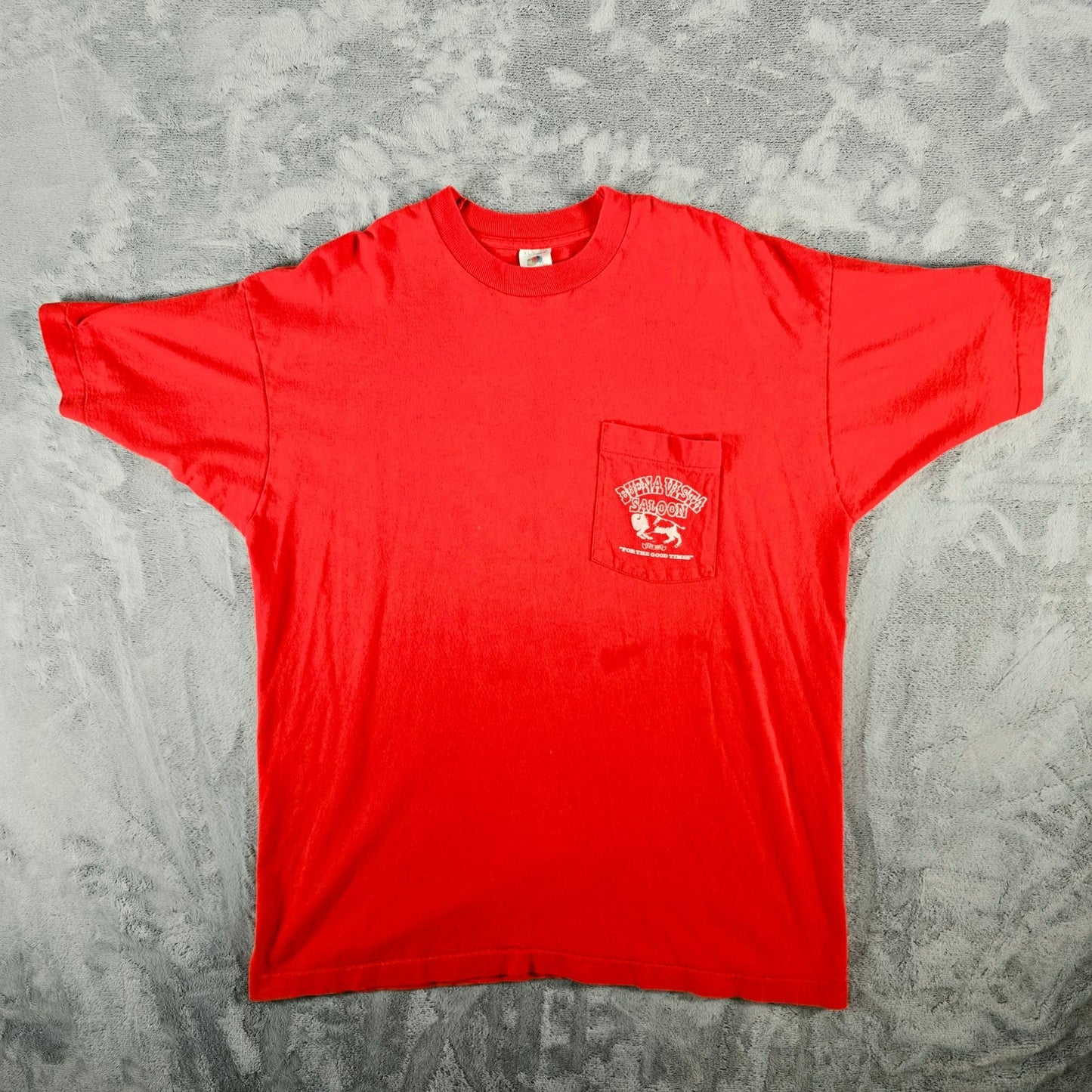 Vintage 1990s Buena Vista Saloon "For the Good Times" Ione CA Pocket T-Shirt -XL