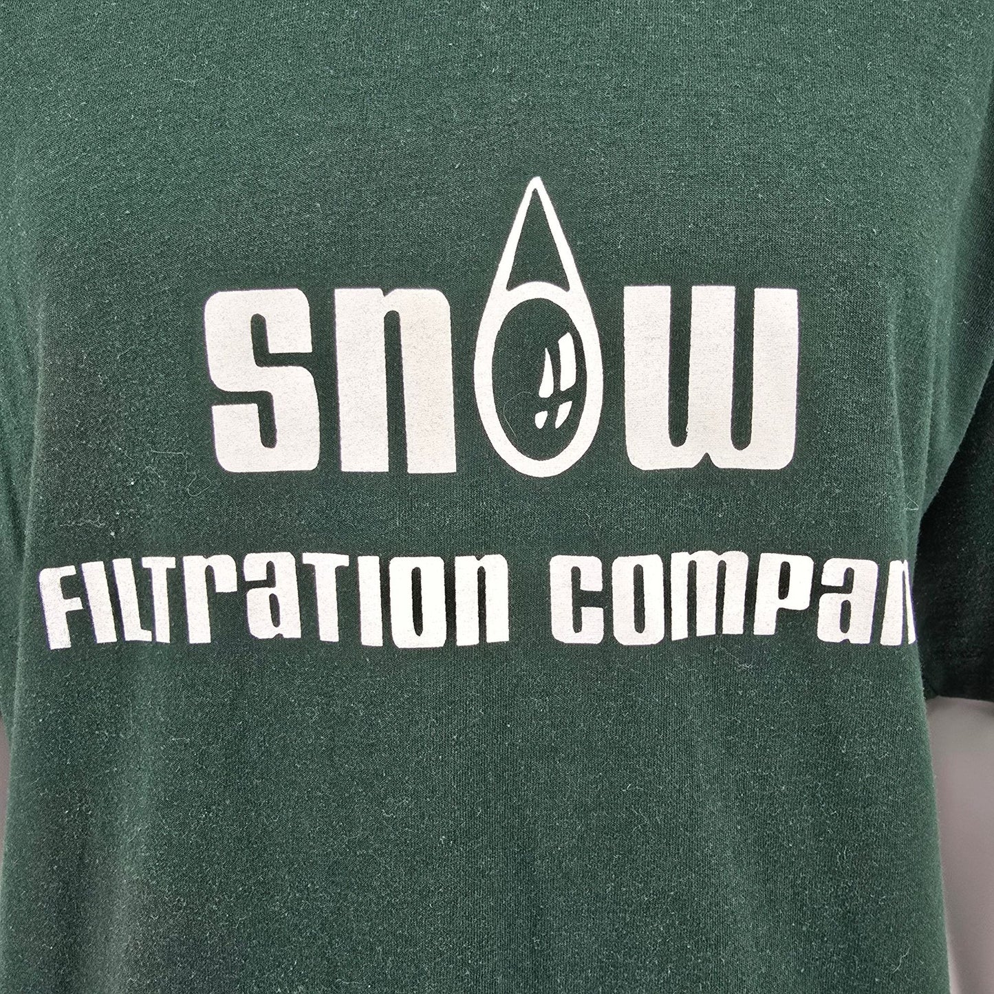 Vintage 1990s Snow Filtration Company Cincinnati Ohio Green T-Shirt (XXXL)