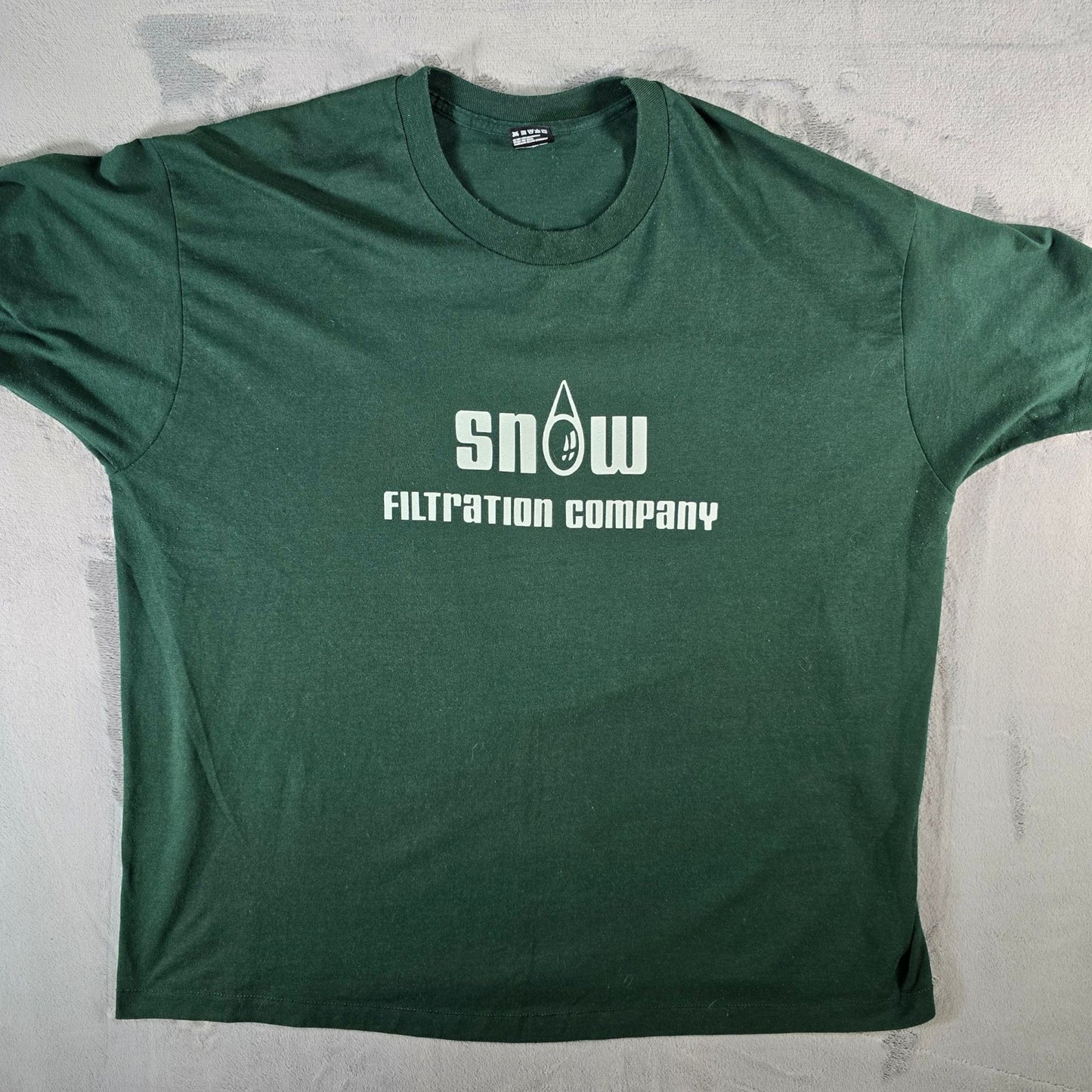 Vintage 1990s Snow Filtration Company Cincinnati Ohio Green T-Shirt (XXXL)