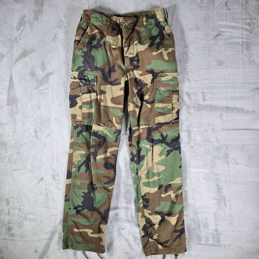 Vintage 1994 U.S. Military Woodland Camouflage Pattern Combat Trousers (30x31)