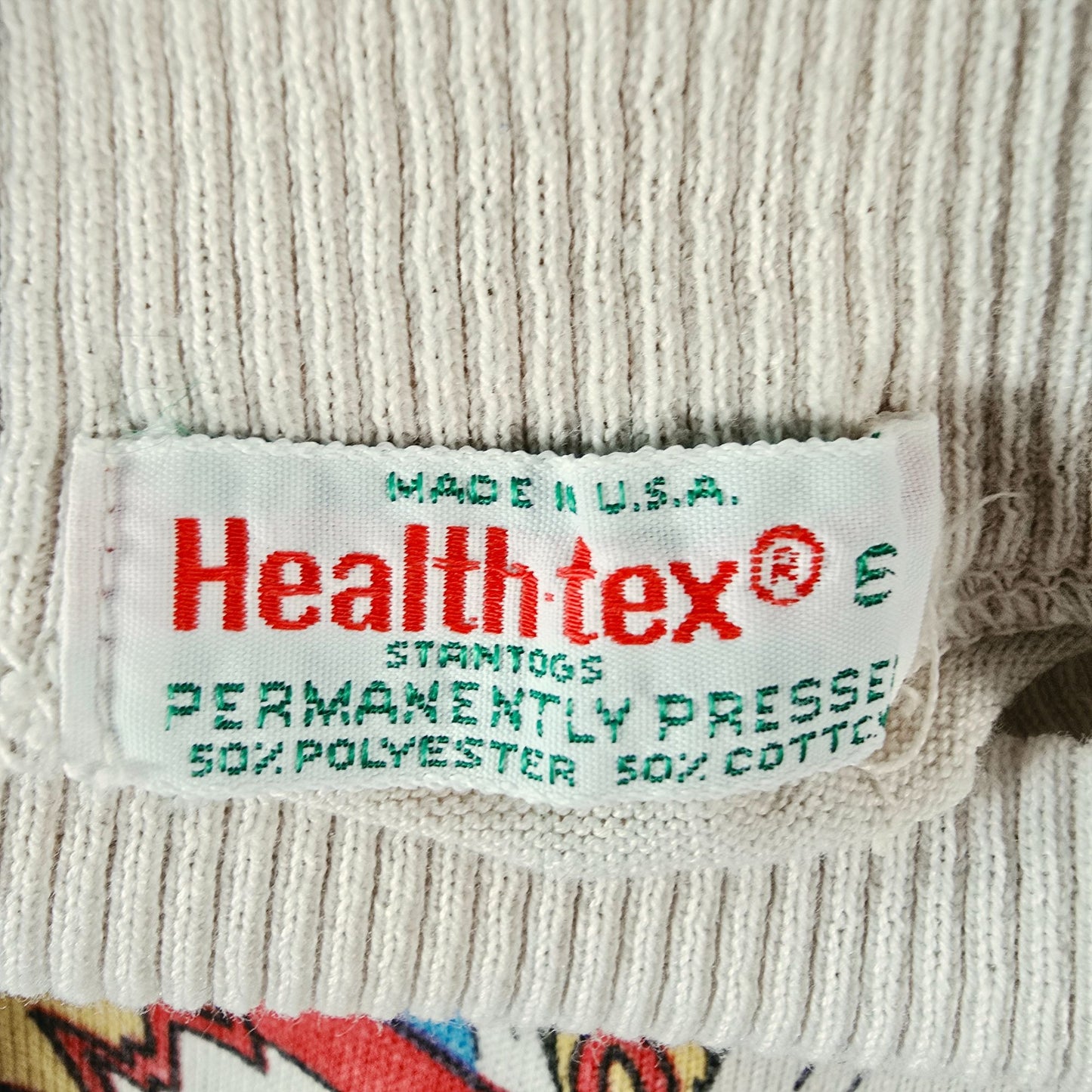 Vintage 1970s Health-Tex Stantogs Superhero Graphic Turtleneck Shirt (Kids 6/XS)