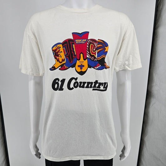 Vintage 1995 WDAF-AM 61 Country International Independent Finals T-Shirt (L)