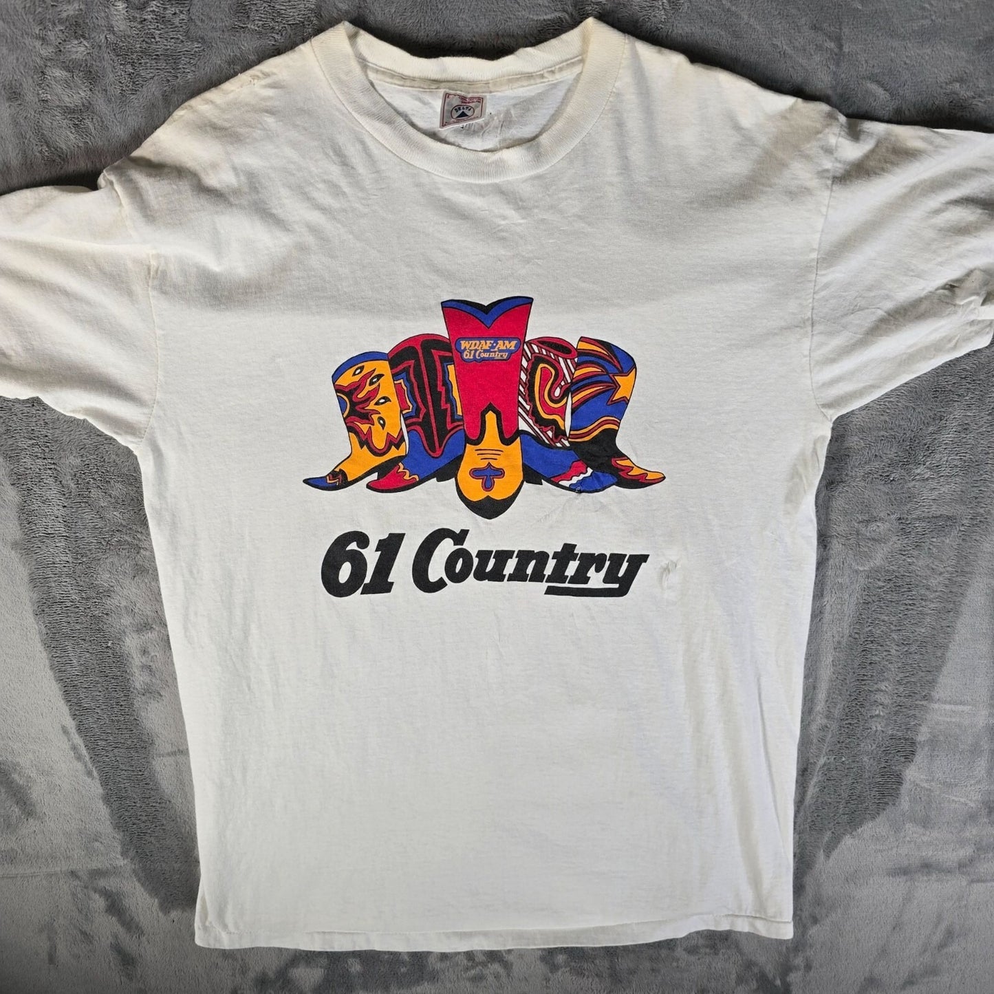 Vintage 1995 WDAF-AM 61 Country International Independent Finals T-Shirt (L)