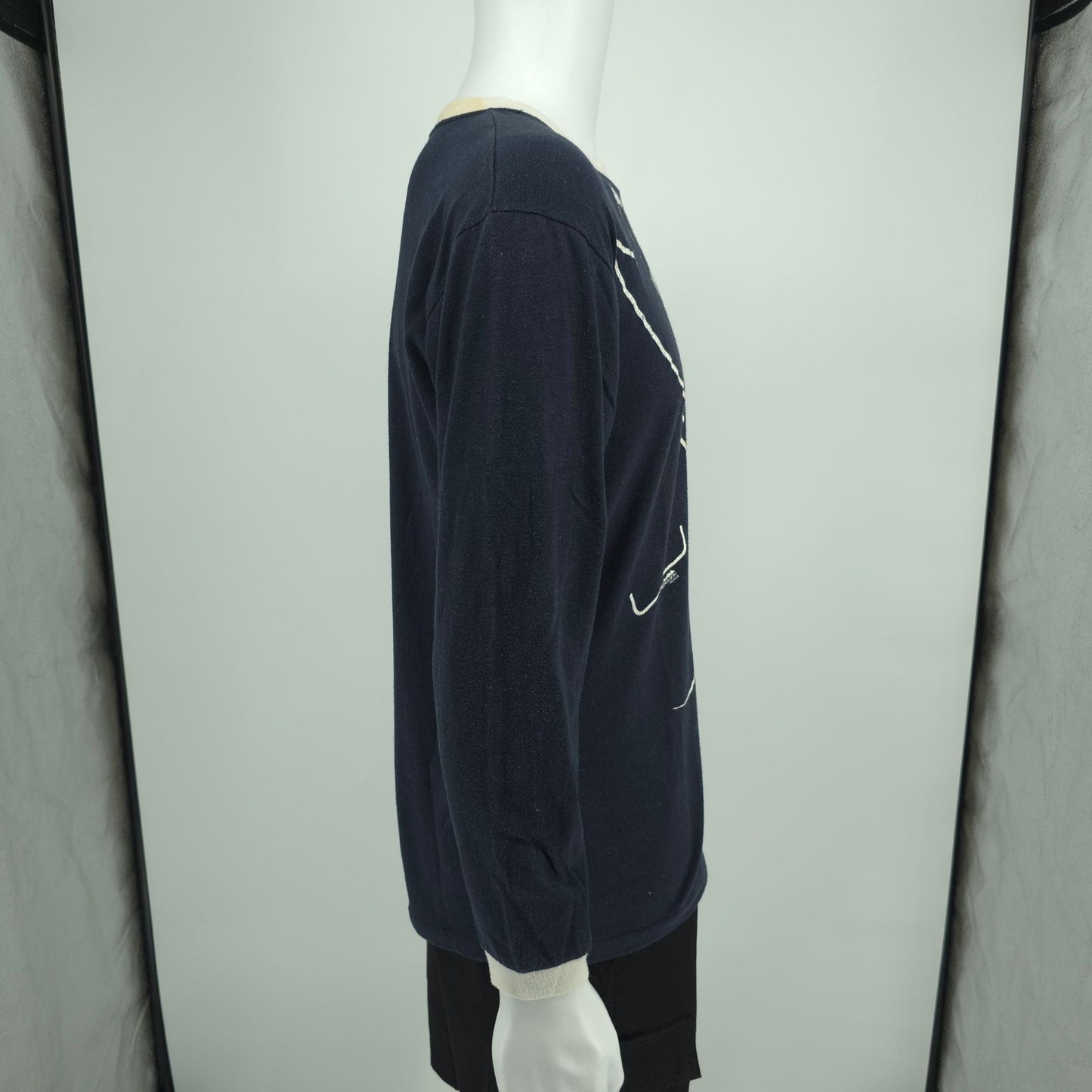 Vintage 1980s Paulison Denver Tuxedo Print Novelty Long-Sleeve T-Shirt (M/L)