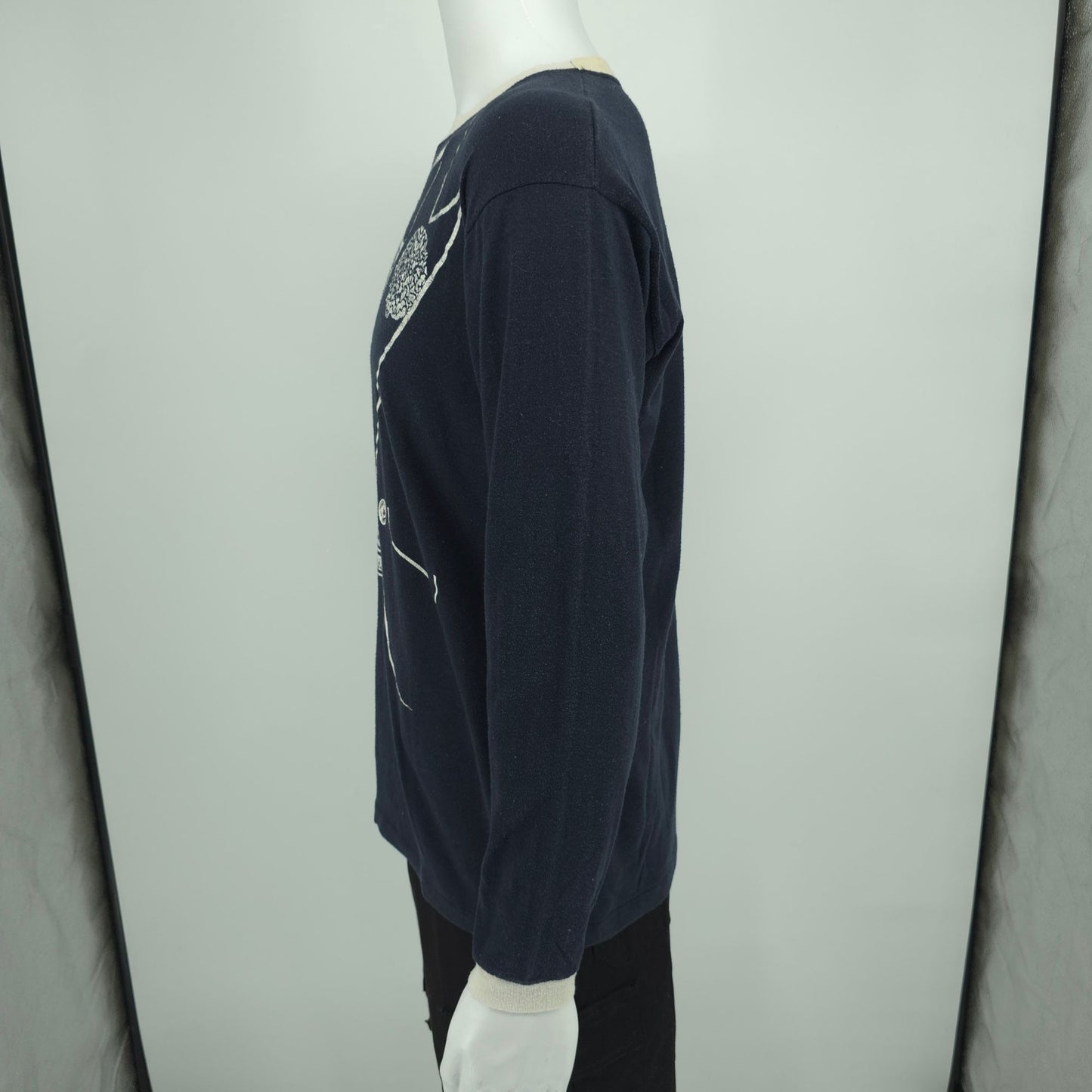 Vintage 1980s Paulison Denver Tuxedo Print Novelty Long-Sleeve T-Shirt (M/L)