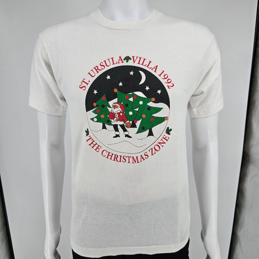 Vintage 1990s St. Ursula Villa The Christmas Zone 1992 Cincinnati T-Shirt (S/M)