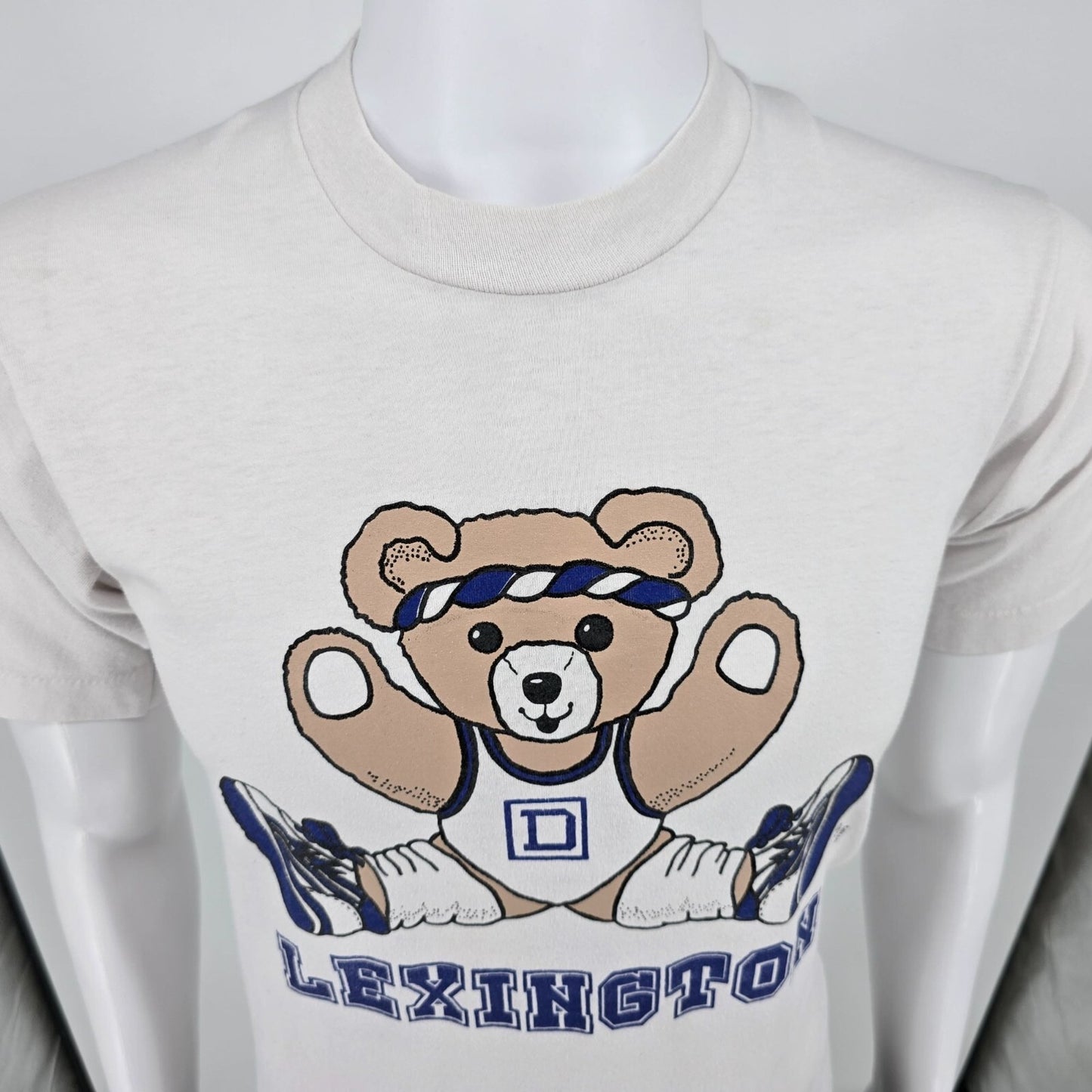 Vintage 1989 Screen Stars Best Basketball Teddy Bear "Lexington" T-Shirt (S)