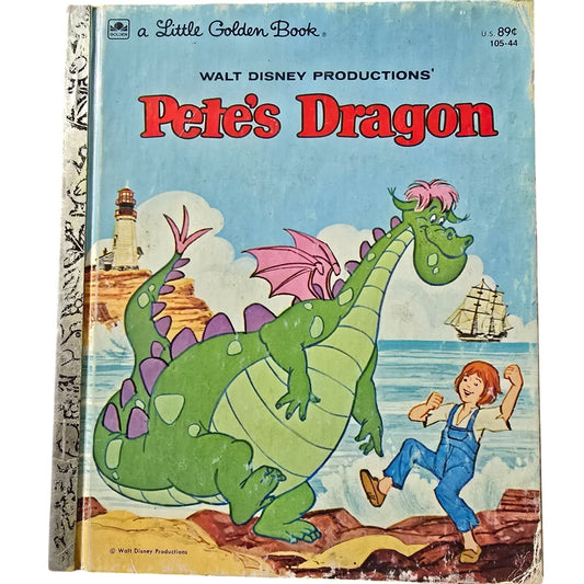 VTG Walt Disney Productions' Pete's Dragon Little Golden Book 10th Edition 1977