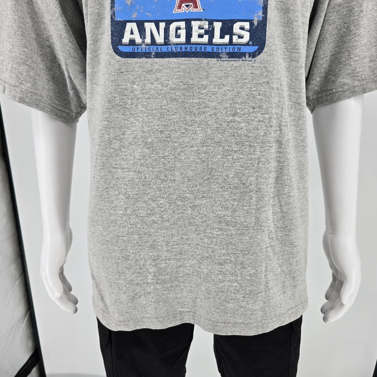 Vintage Y2K Lee Sport Anaheim Angels 2002 World Series Champions T-Shirt (2XL)