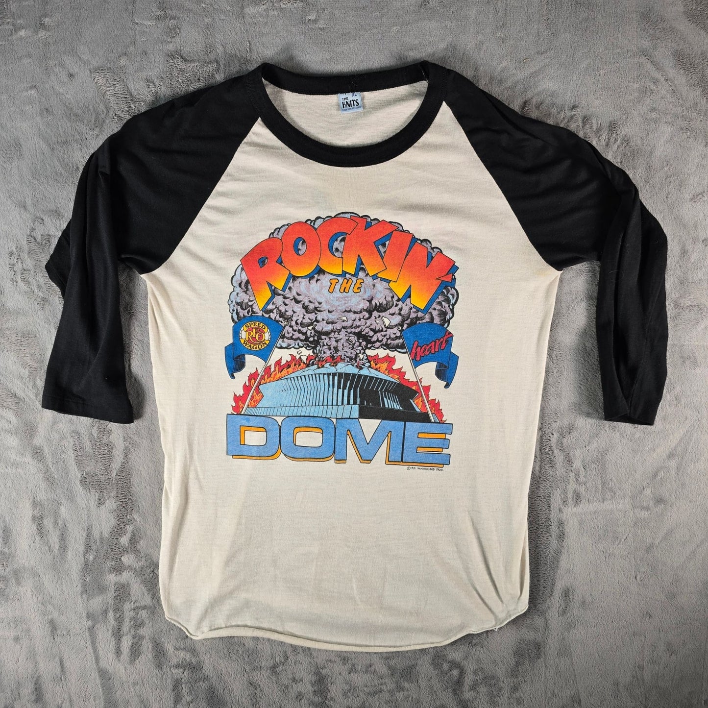 Vintage 1981 Rockin' the Dome REO Speedwagon/Heart Superdome Concert T-Shirt (L)