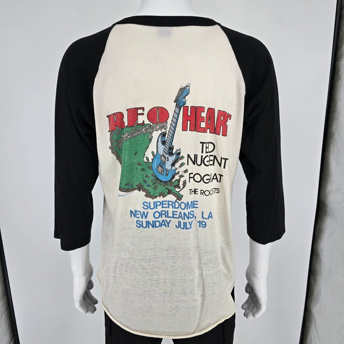 Vintage 1981 Rockin' the Dome REO Speedwagon/Heart Superdome Concert T-Shirt (L)