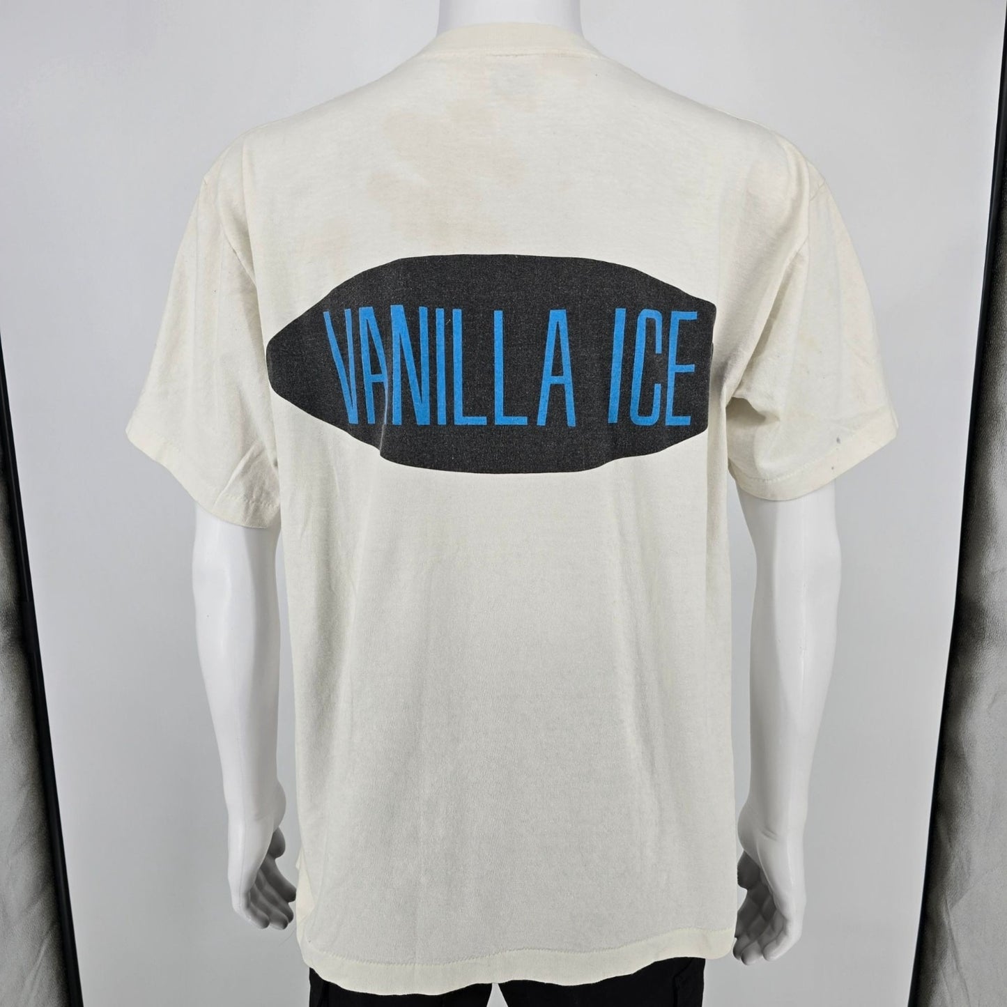 Vintage Early 1990s Vanilla Ice Double-Sided Single Stitch Rap T-Shirt (L/XL)
