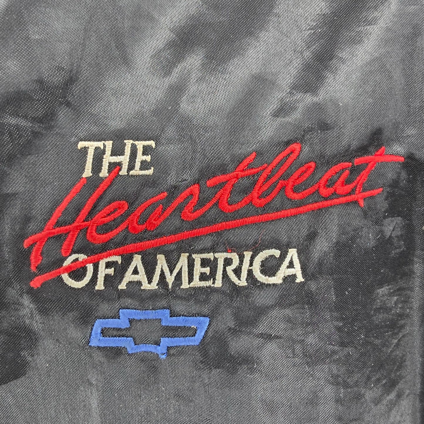Vintage 1980s Chevrolet "The Heartbeat of America" Nylon Bomber Jacket (L)