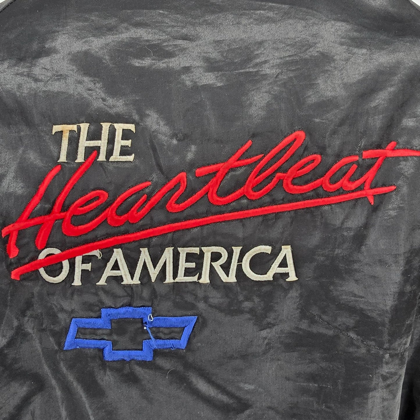 Vintage 1980s Chevrolet "The Heartbeat of America" Nylon Bomber Jacket (L)