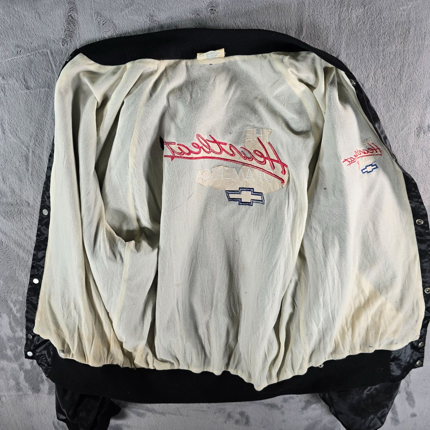 Vintage 1980s Chevrolet "The Heartbeat of America" Nylon Bomber Jacket (L)