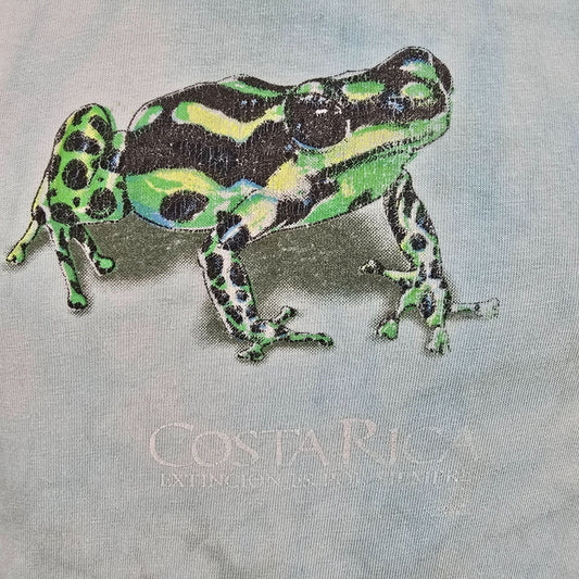 Vintage 1990s Color Natural Costa Rica Extincion Es Por Siempre Frog T-Shirt (M)