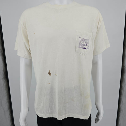 Distressed Vintage 1993 Mayport Seafood Festival Florida Pocket T-Shirt (XL)