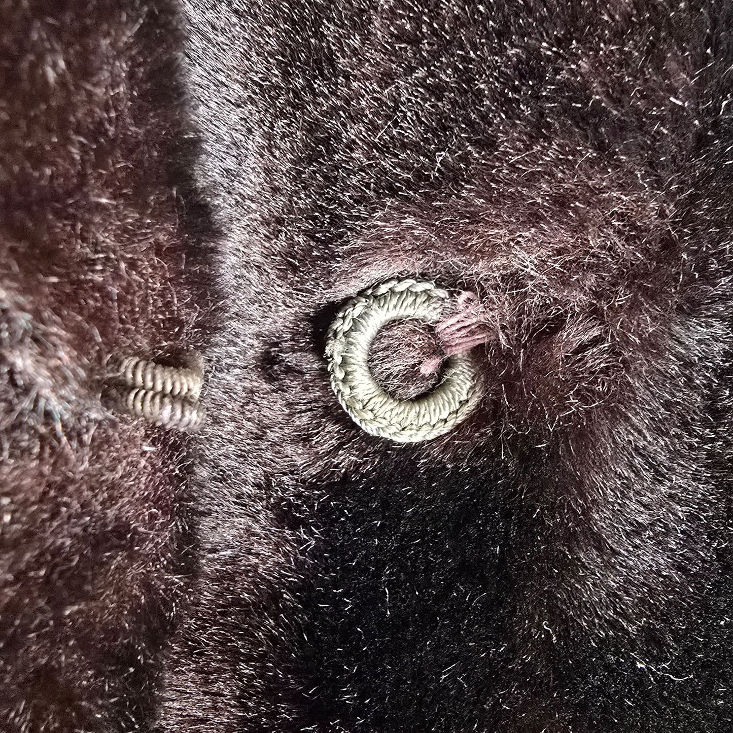 Vintage 1950s Strouss Hirshberg's Shawl Collar Brown Mouton Lamb Fur Jacket (S)
